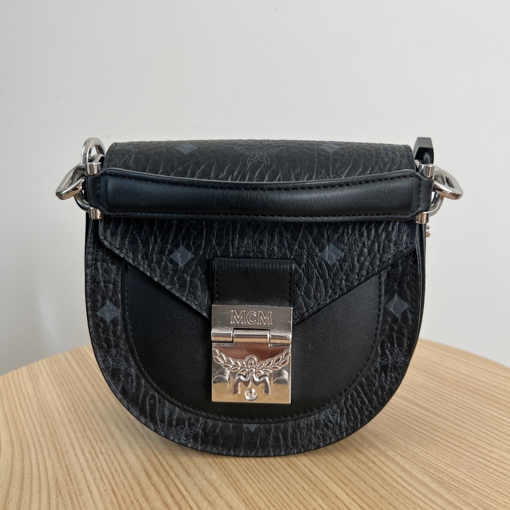MCM Patricia Mini Shoulder Bag Black